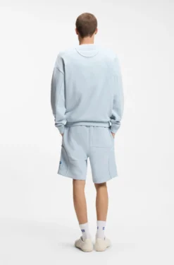 Sweatshirt aus Baumwoll-Mix mit Logo-Label