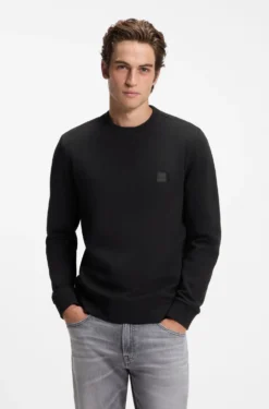 Sweatshirt aus Baumwoll-Terry mit Logo-Patch