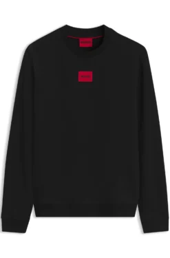 Sweatshirt aus Baumwoll-Terry mit Logo-Label