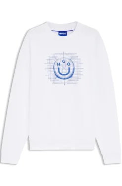 Sweatshirt aus Baumwoll-Terry mit Logo-Artwork