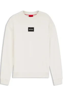 Sweatshirt aus Baumwoll-Terry mit Logo-Patch in Schildpatt-Optik