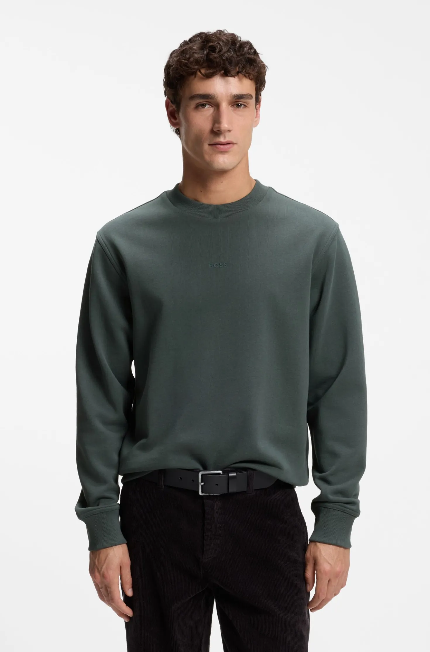 Sweatshirt aus Baumwoll-Terry mit Logo-Print