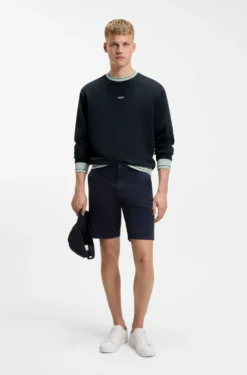 Sweatshirt aus Baumwoll-Terry mit Kontrast-Details