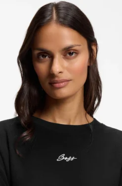 Sweatshirt aus Baumwoll-Terry mit Logo in handschriftlichem Stil
