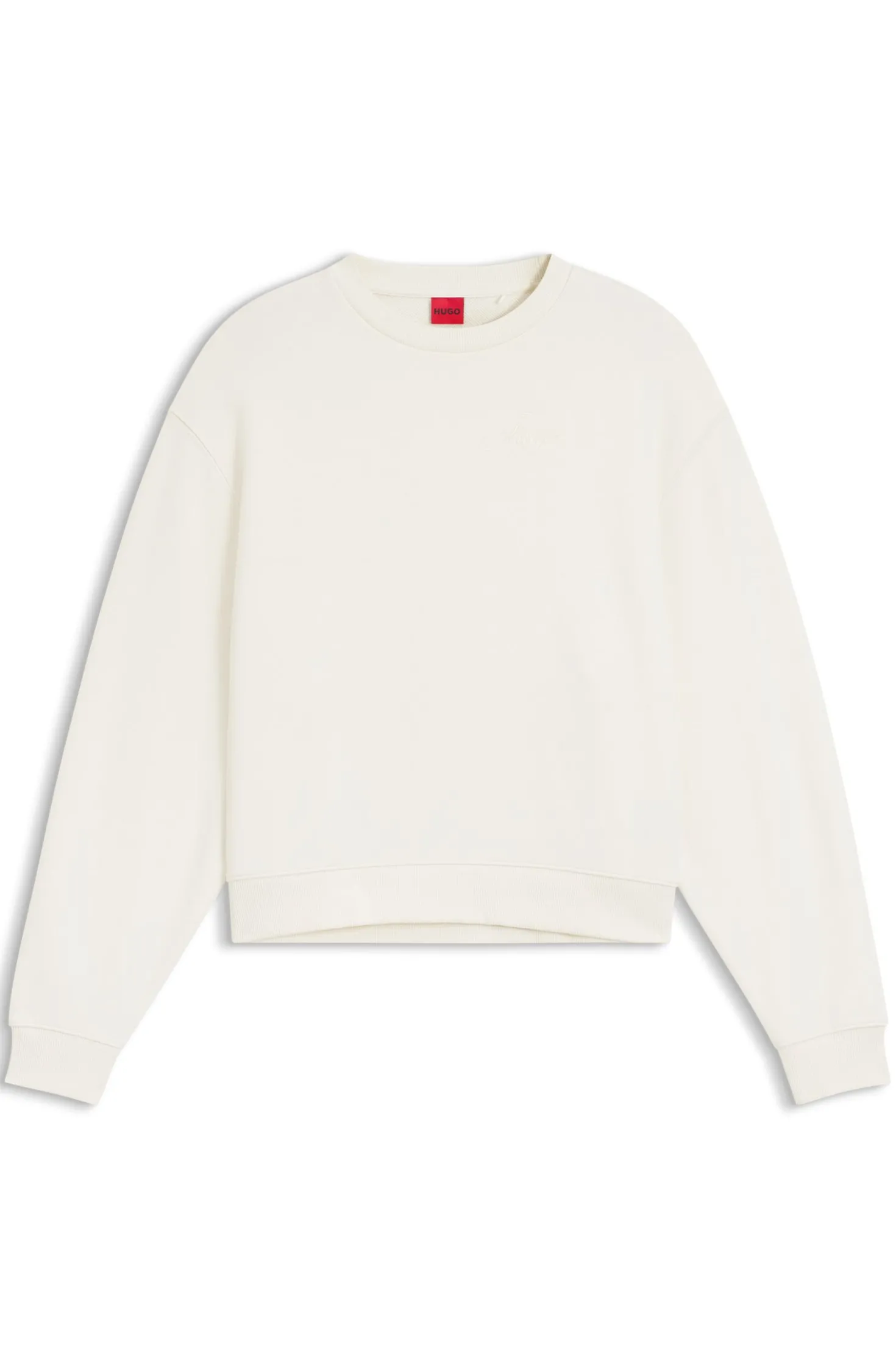 Sweatshirt aus Baumwoll-Terry mit Logo-Stickerei