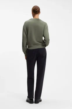 Sweatshirt aus Baumwoll-Terry mit Logo-Badge