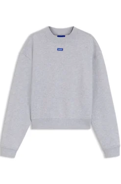 Sweatshirt aus Baumwoll-Terry mit Logo-Badge