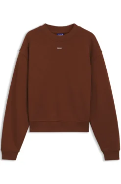 Sweatshirt aus Baumwoll-Terry mit Logo-Badge