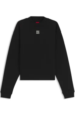 Sweatshirt aus Baumwoll-Terry mit Stack-Logo-Stickerei