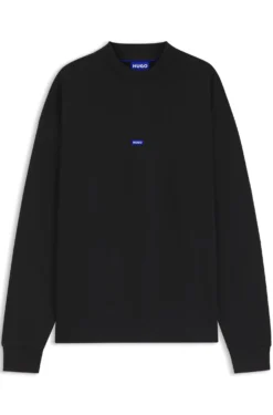 Sweatshirt aus reiner Baumwolle mit Logo-Aufnäher