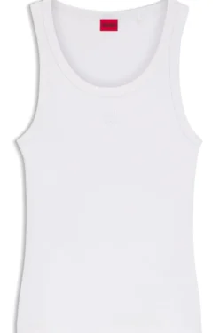Tanktop aus Baumwoll-Mix mit Stack-Logo-Stickerei