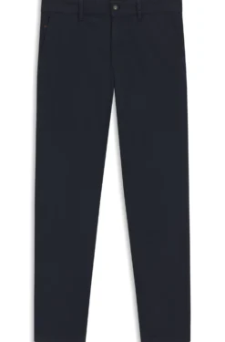 Tapered-Fit Hose aus Baumwoll-Satin mit Elasthan-Anteil