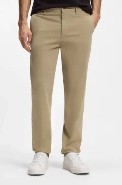 Tapered-Fit Hose aus Baumwoll-Satin mit Elasthan-Anteil