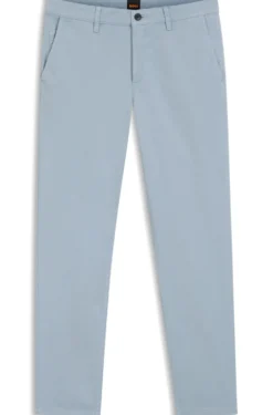 Tapered-Fit Hose aus Baumwoll-Satin mit Elasthan-Anteil