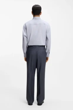 Tapered-Fit Hose aus Schurwolle mit dezentem Muster
