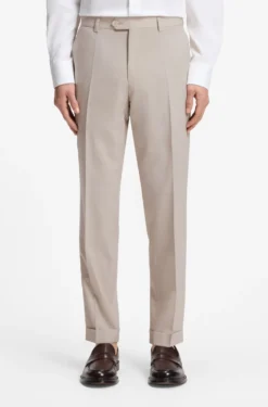 Tapered-Fit Hose aus Schurwolle mit Seide