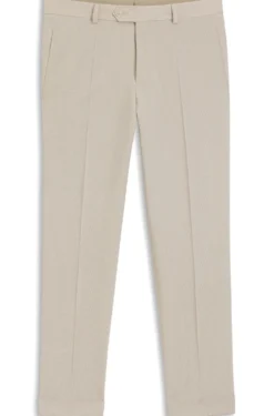 Tapered-Fit Hose aus Woll-Mix-Seersucker-Gewebe