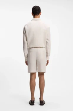 Tapered-Fit Shorts aus Leinen