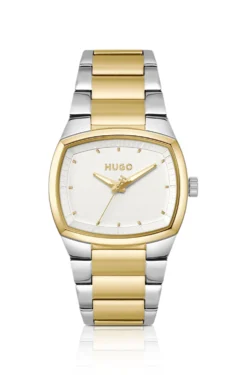 Telly zweifarbige Uhr mit retro-inspiriertem Gehäuse