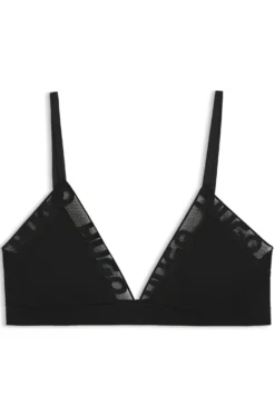 Triangel-BH aus Stretch-Baumwolle mit Logo-Details