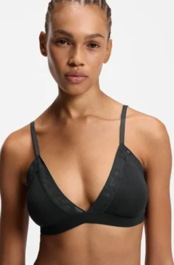Triangel-BH aus Stretch-Baumwolle mit Logo-Details