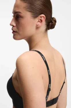 Triangel-BH aus Stretch-Jersey mit Logo-Riemchen