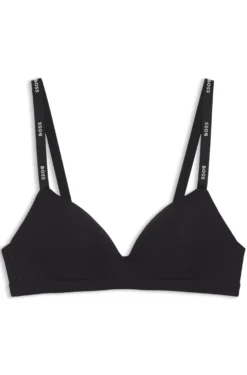Triangel-BH aus Stretch-Jersey mit Logo-Riemchen