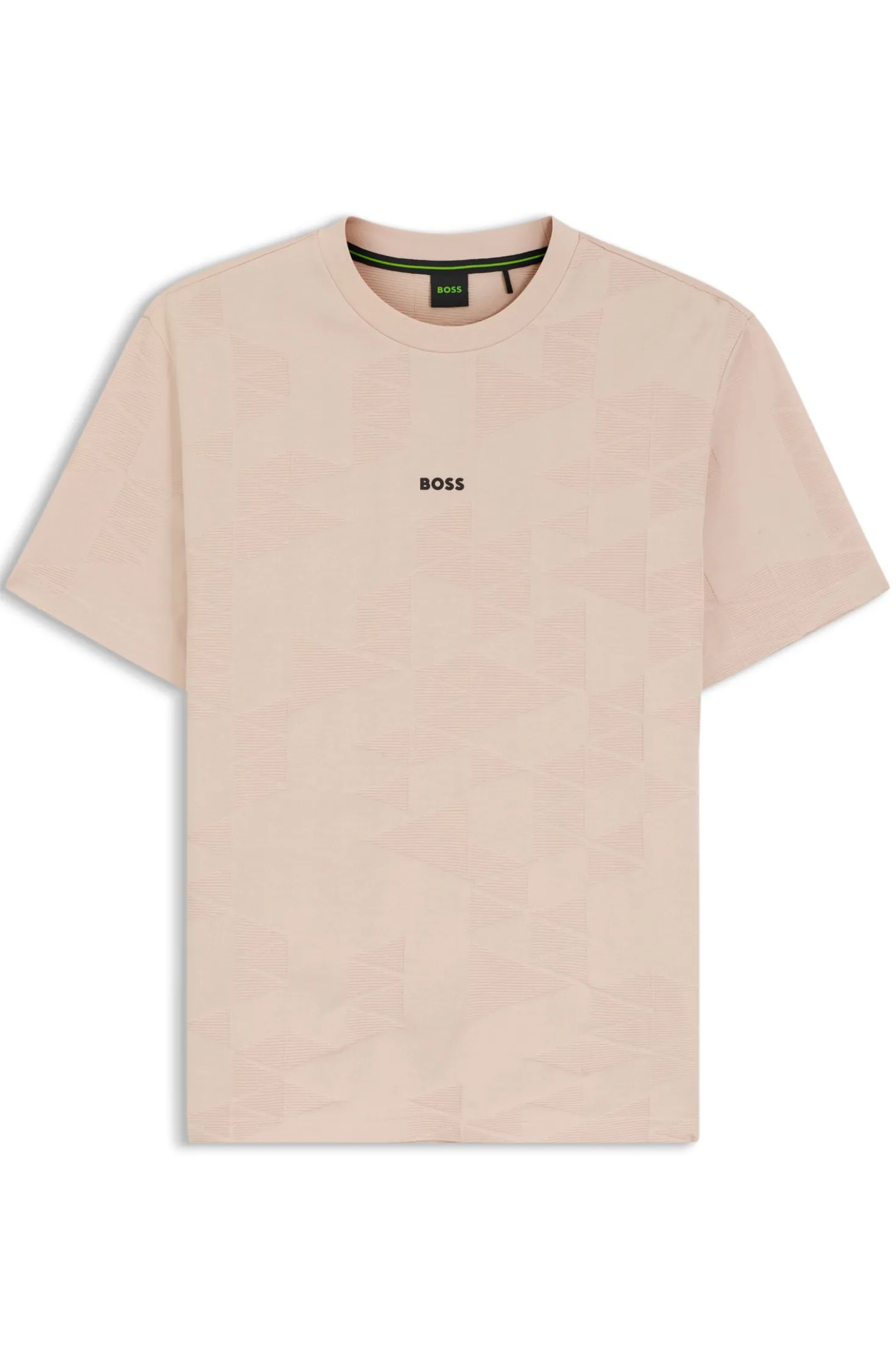 T-Shirt aus Baumwolle mit 3D-Jacquard-Muster