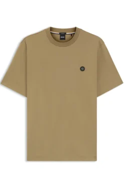 T-Shirt aus Baumwolle mit Double-B-Monogramm-Badge