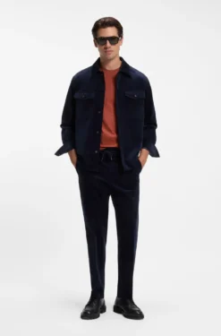 T-Shirt aus Baumwolle mit geometrischem Jacquard-Muster