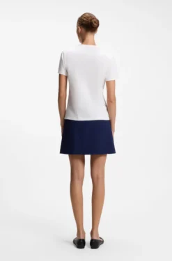 T-Shirt aus Baumwolle mit Logo-Stickerei