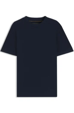 T-Shirt aus Baumwolle mit zweifarbiger Piqué-Struktur