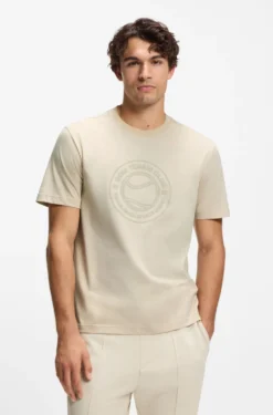 T-Shirt aus Baumwoll-Jersey mit Tennis-Artwork