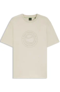 T-Shirt aus Baumwoll-Jersey mit Tennis-Artwork