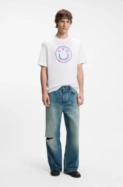 T-Shirt aus Baumwoll-Jersey mit Logo-Grafik