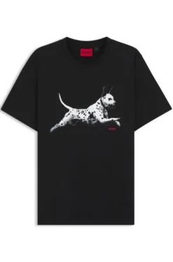 T-Shirt aus Baumwoll-Jersey mit Tier-Artwork