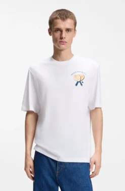 T-Shirt aus Baumwoll-Jersey mit rückseitigem Artwork-Print