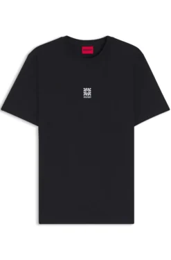 T-Shirt aus Baumwoll-Jersey mit gesticktem Logo-Artwork