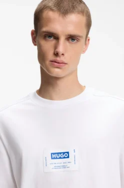 T-Shirt aus Baumwoll-Jersey mit Workwear-Logo-Label
