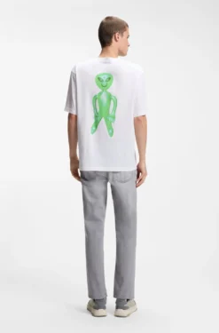 T-Shirt aus Baumwoll-Jersey mit Artwork-Print