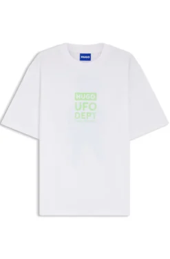 T-Shirt aus Baumwoll-Jersey mit Artwork-Print