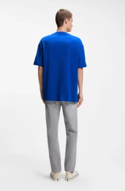 T-Shirt aus Baumwoll-Jersey mit Logo-Fähnchen
