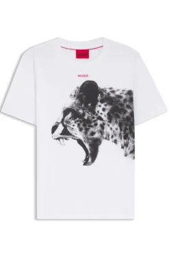 T-Shirt aus Baumwoll-Jersey mit Cobra-Print