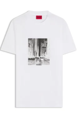 T-Shirt aus Baumwoll-Jersey mit Artwork-Print