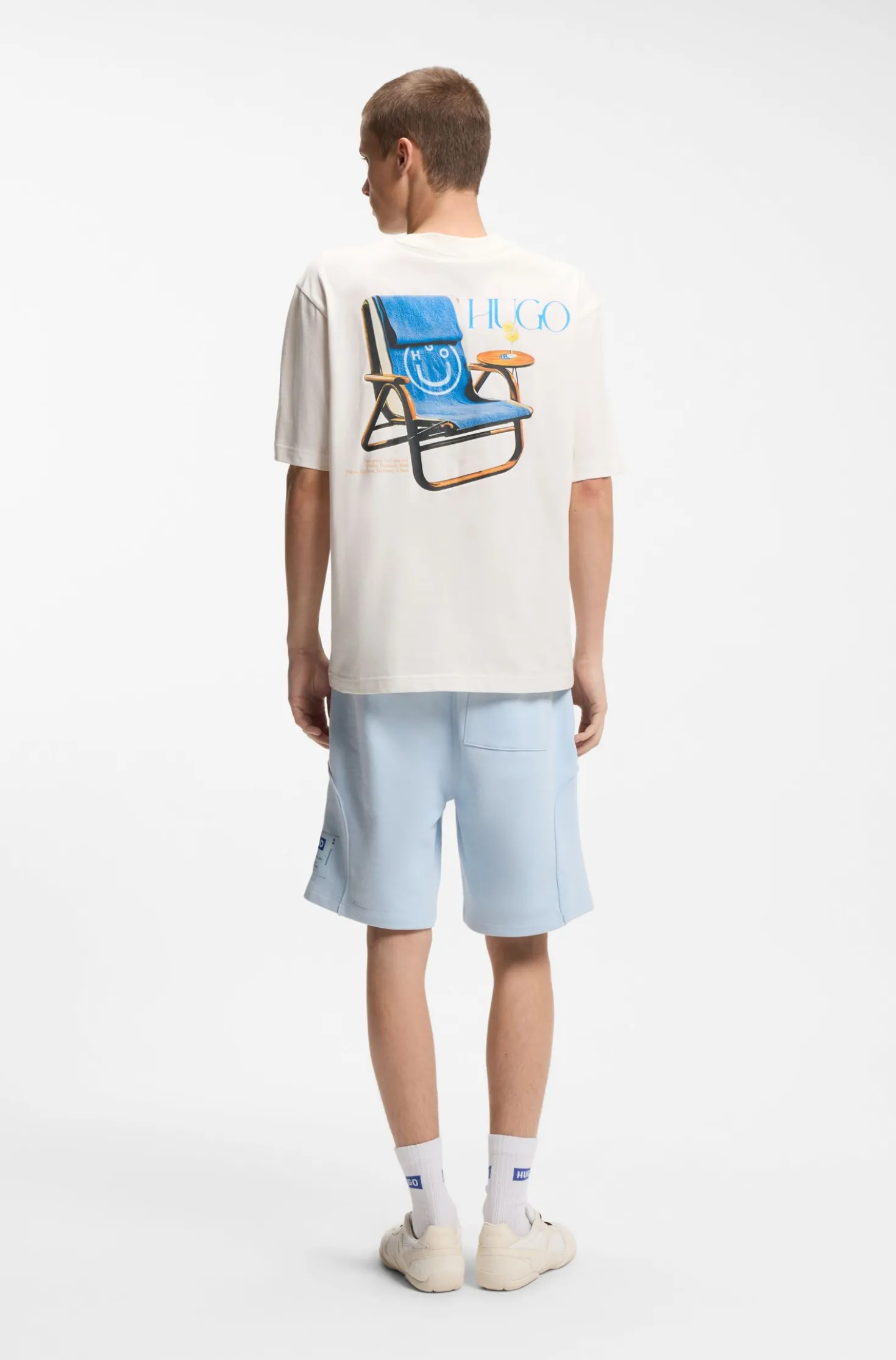 T-Shirt aus Baumwoll-Jersey mit rückseitigem Artwork-Print
