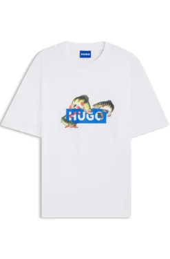T-Shirt aus Baumwoll-Jersey mit Artwork-Print