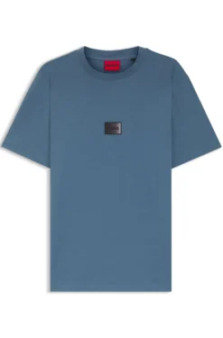 T-Shirt aus Baumwoll-Jersey mit Farbverlauf-Logo-Label