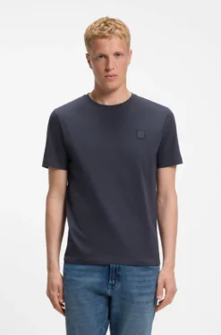 T-Shirt aus Baumwoll-Jersey mit Logo-Patch