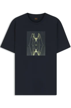 T-Shirt aus Baumwoll-Jersey mit Artwork-Print