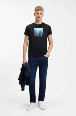 T-Shirt aus Baumwoll-Jersey mit Artwork-Print